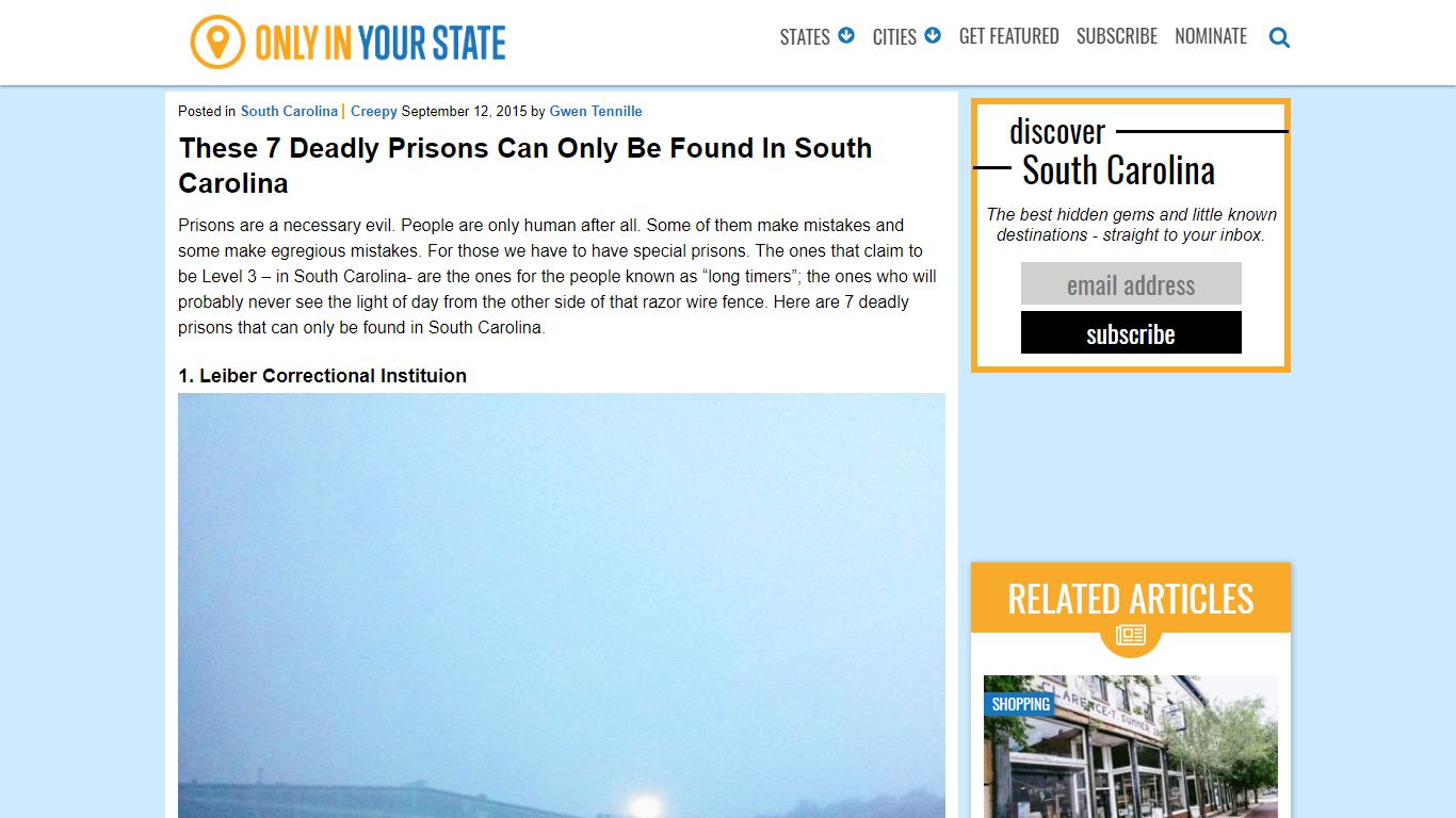 These 7 Deadly Prisons Can Only Be Found In South Carolina